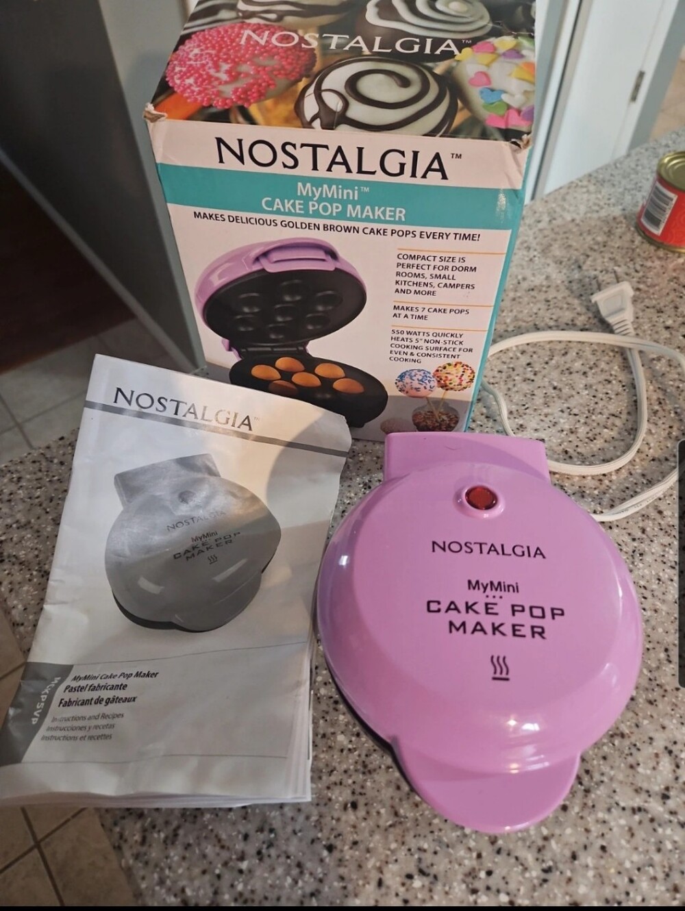 Nostalgia MyMini Cake Pop Maker – Complete with Original Box & Manual!EUC